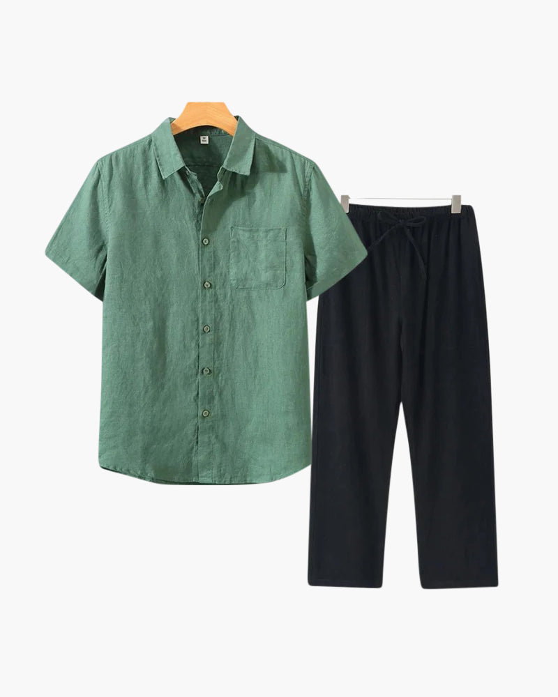 BRAIN™ | Short-sleeve linen set