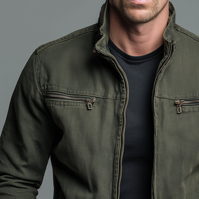 BRIAN™ | Vintage Wash Zip Jacket