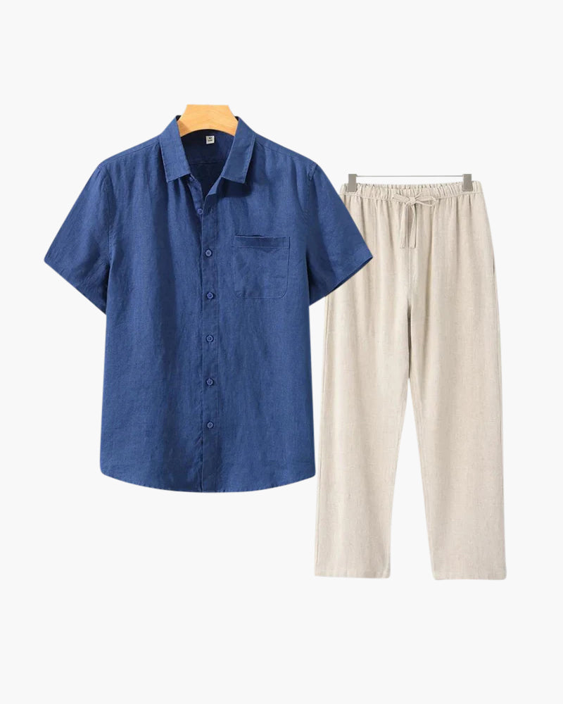 BRAIN™ | Short-sleeve linen set