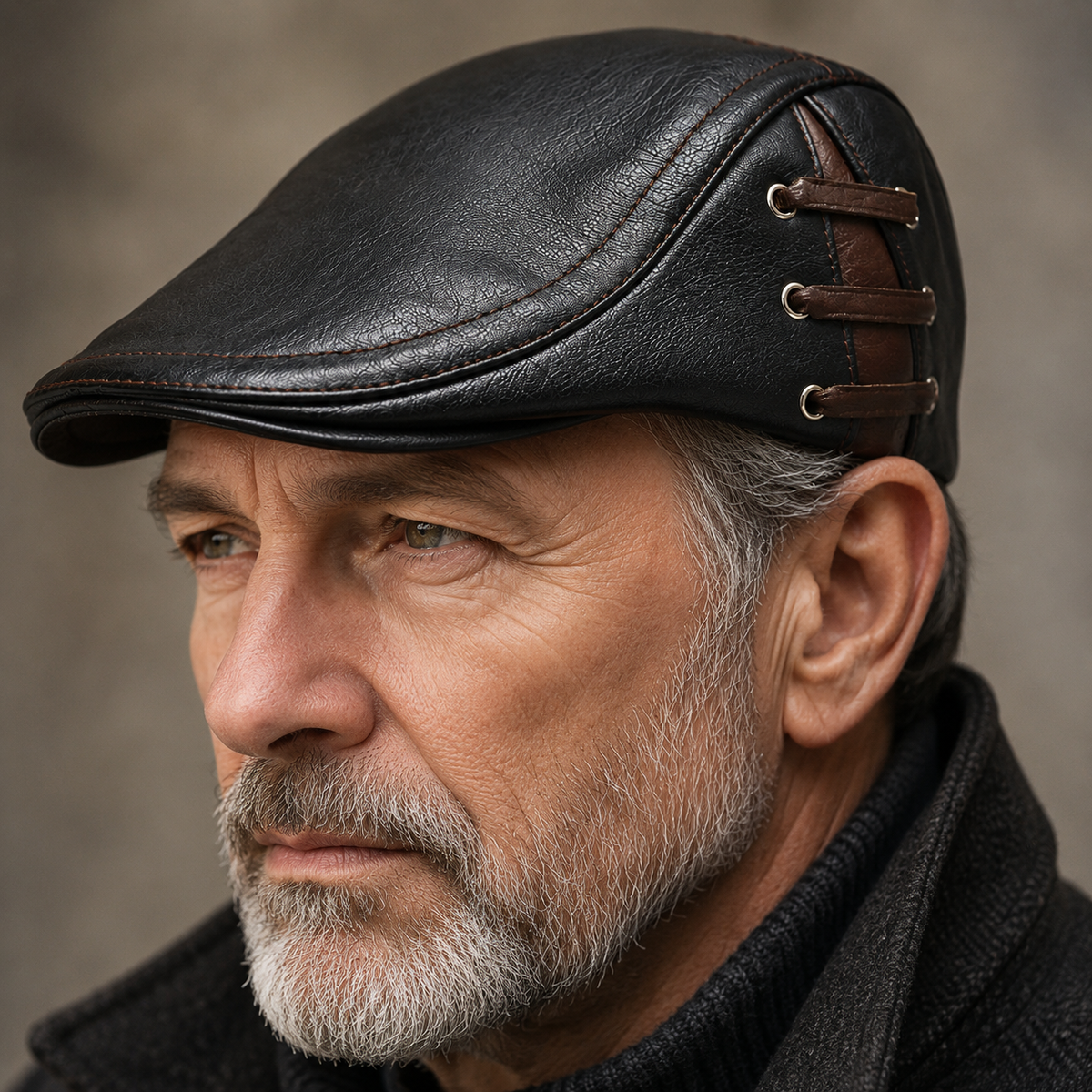 BRIAN™ | Corbin Leather Driving Cap