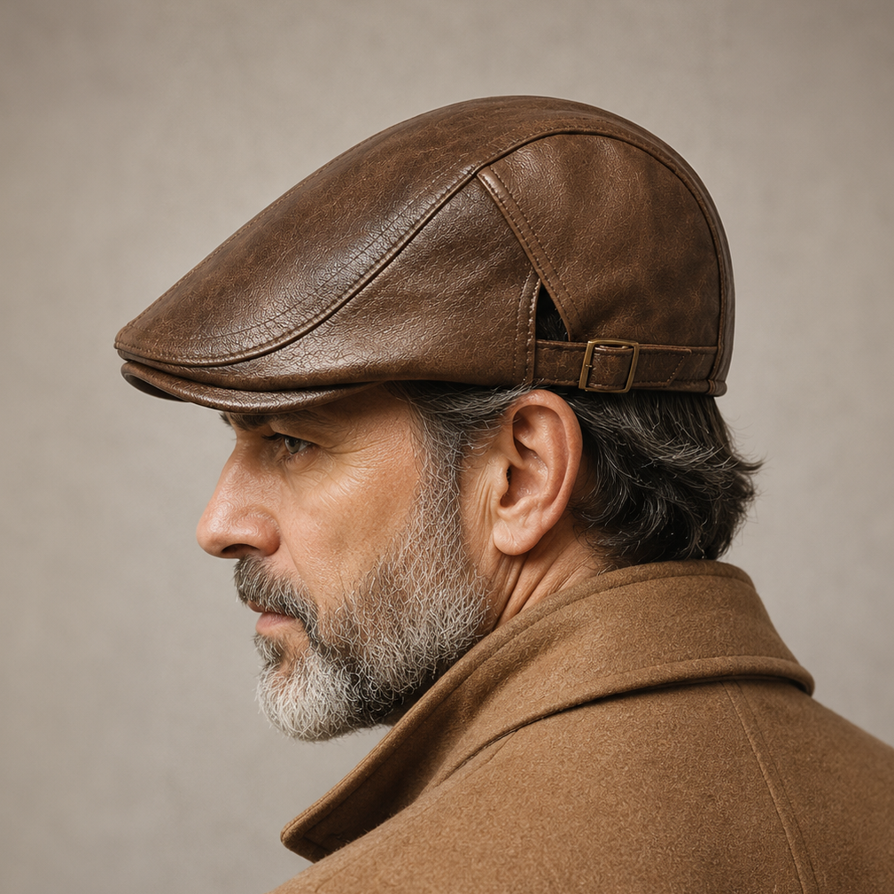 BRIAN™ | Hawthorne Leather Driving Cap