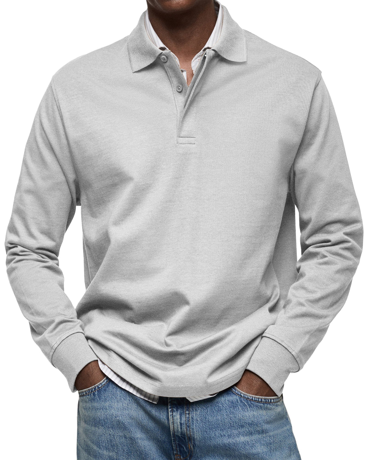 BRIAN™ | Men's Long-Sleeve Cotton Polo