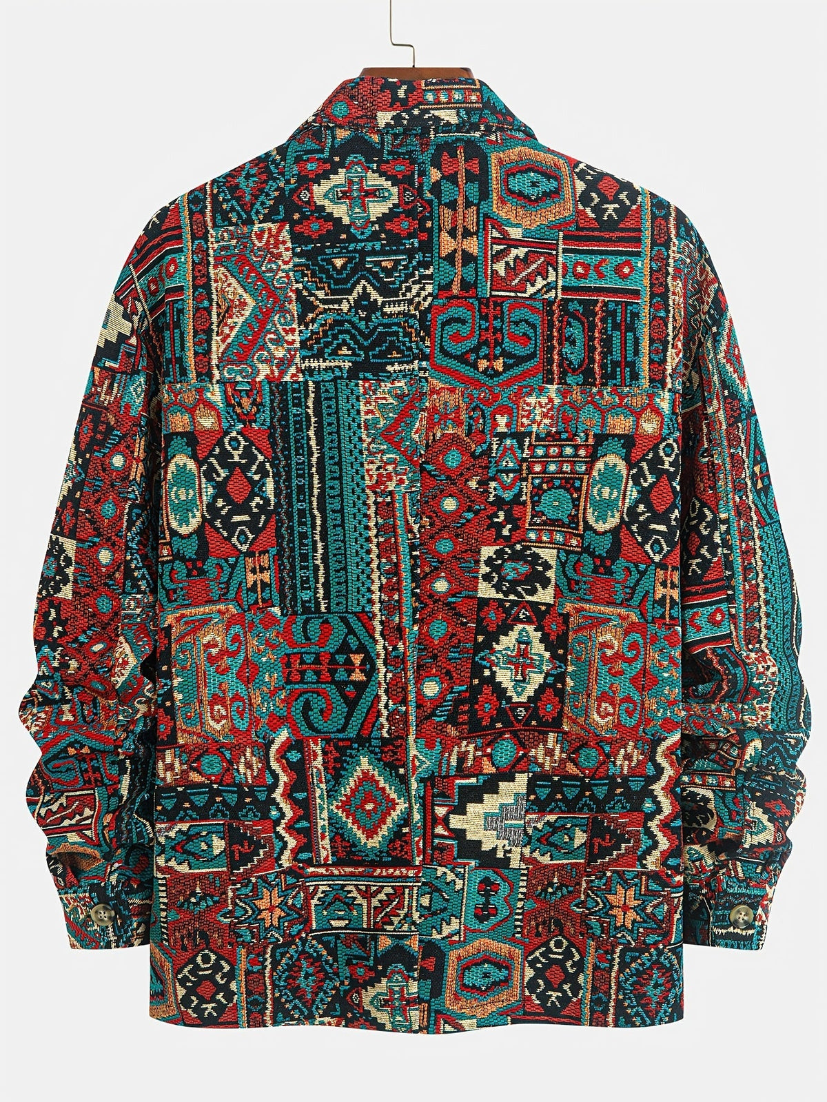 BRIAN™ | Patterned Lapel Zip Jacket