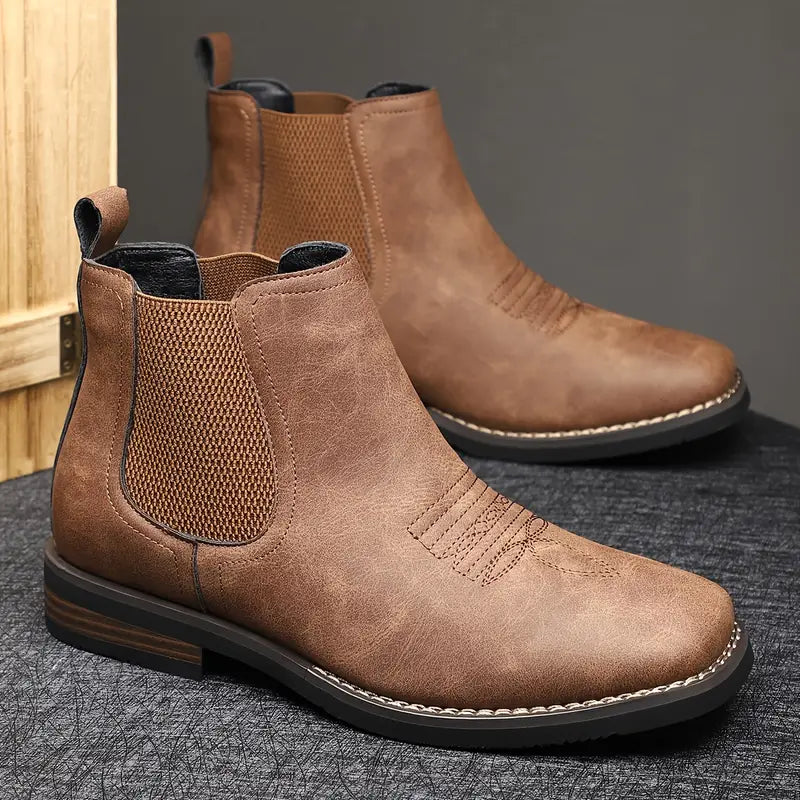 BRAIN™ | Men's Classic Elastic-Panel Ankle Boot