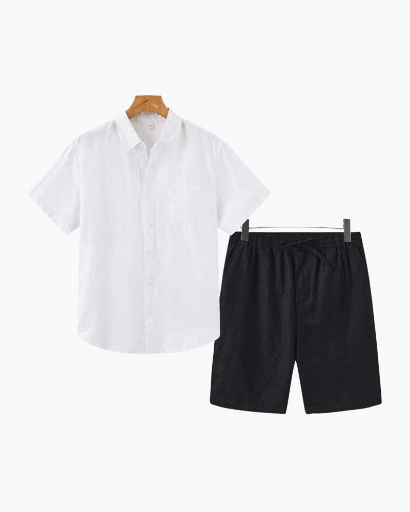 BRAIN™ | Linen set with shorts