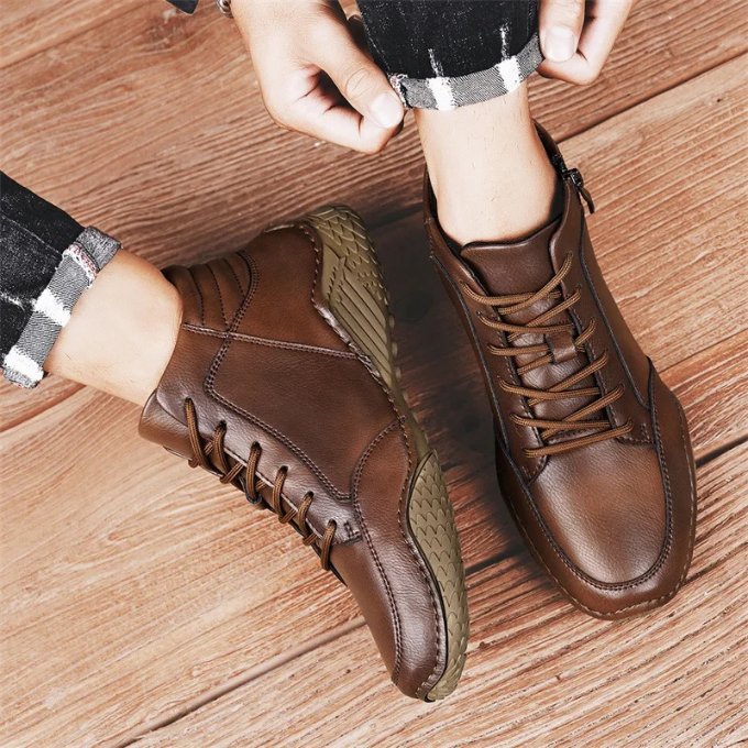 BRAIN™ | MENS LEATHER ANKLE BOOTS