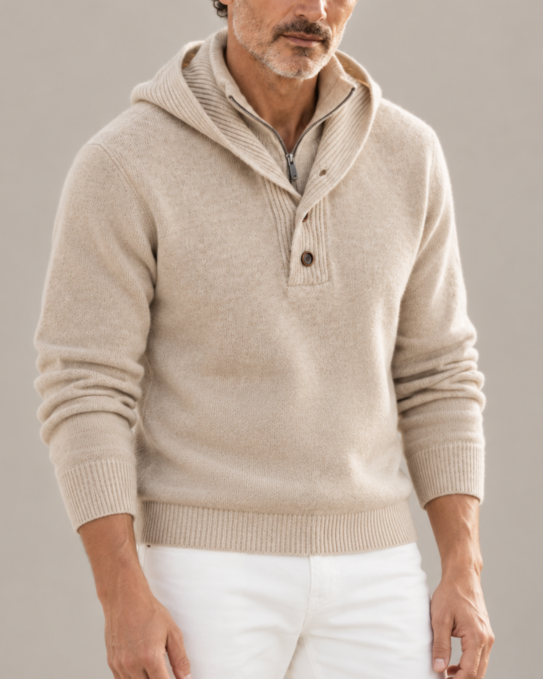 BRIAN™ | Philip Hooded Turtleneck Sweater