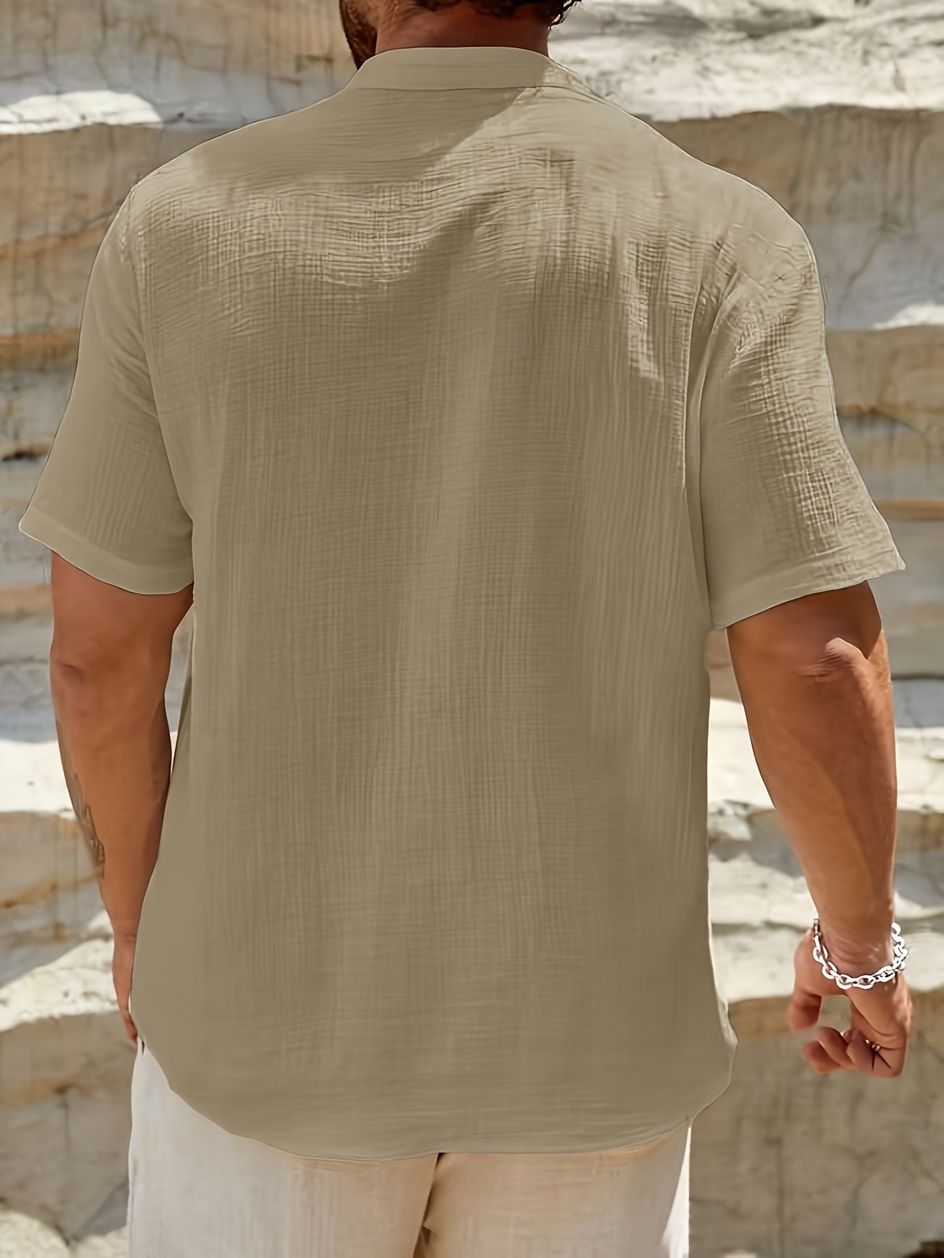 BRIAN™ | Men's Linen V-Neck Shirt