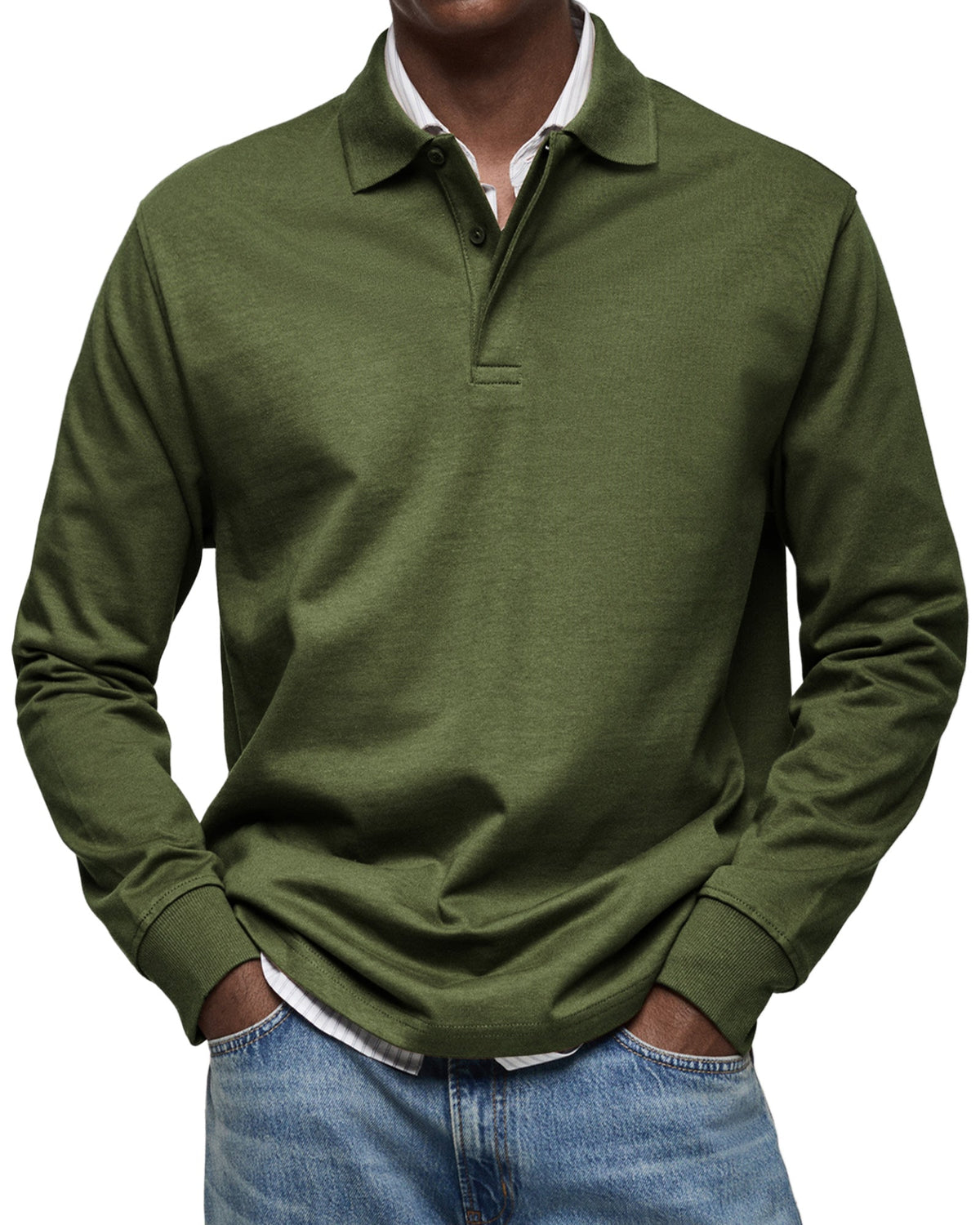 BRIAN™ | Men's Long-Sleeve Cotton Polo
