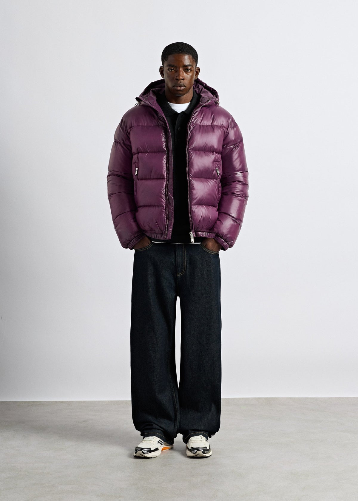 BRIAN™ | Glossy Puffer Jacket