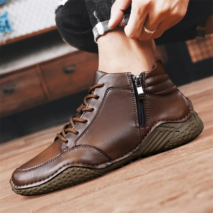 BRAIN™ | MENS LEATHER ANKLE BOOTS