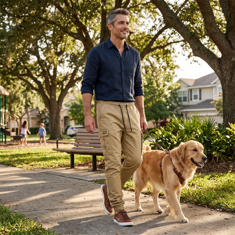 BRIAN™ | Men's Cargo Joggers – Drawstring Waist & Tapered Fit