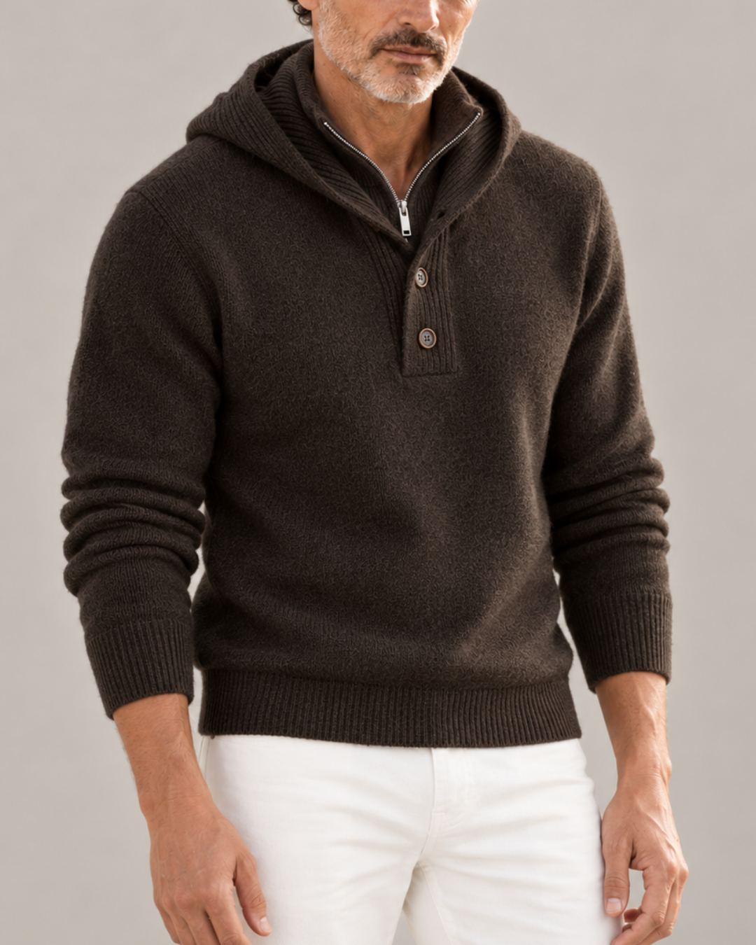 BRIAN™ | Philip Hooded Turtleneck Sweater