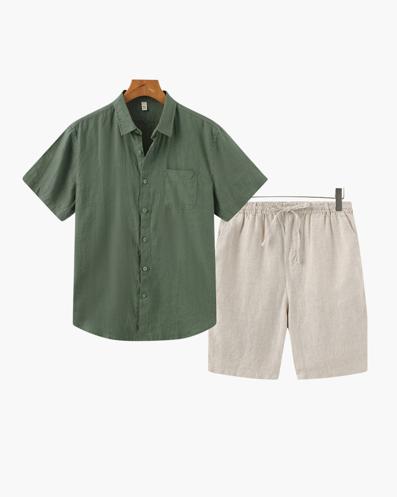 BRAIN™ | Linen set with shorts
