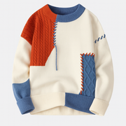 BRIAN™ | Men's Patchwork Knit Pullover