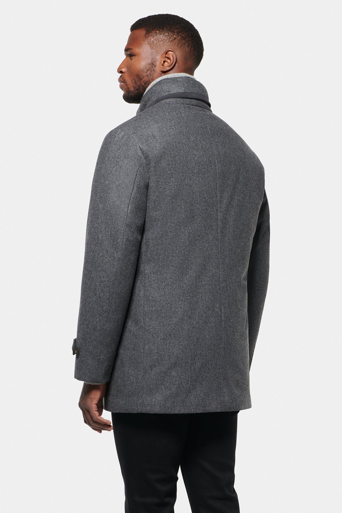 BRIAN™ | Slim Hooded Stretch Car Coat, Charcoal