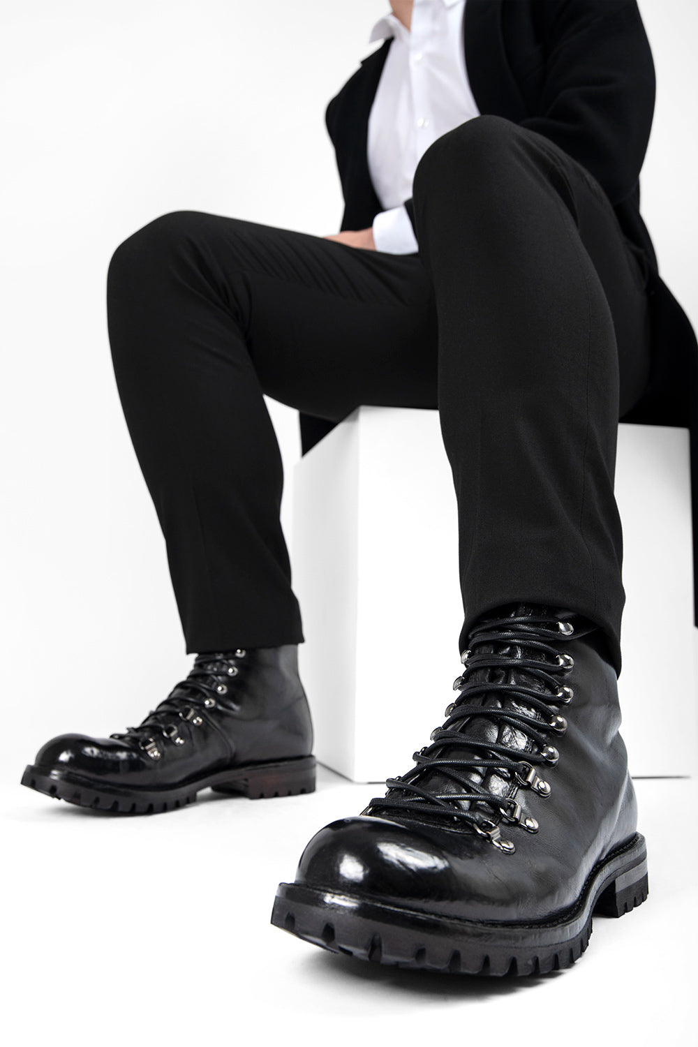 BRIAN™ | CAMDEN Tar Black Combat Boots