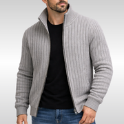 BRIAN™ | Men's Ribbed Knit Zip Cardigan