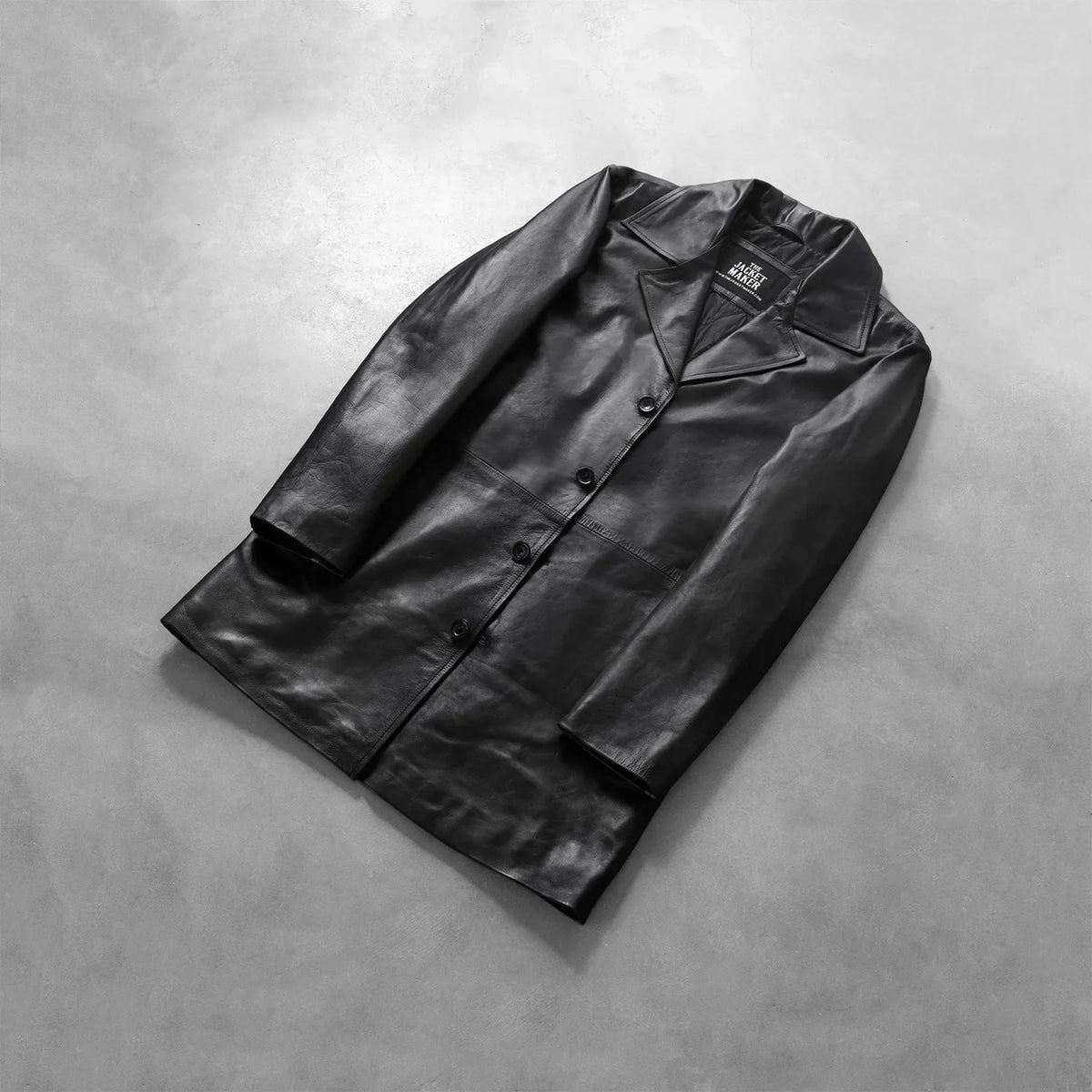 BRIAN™ | Classmith Black Leather Coat