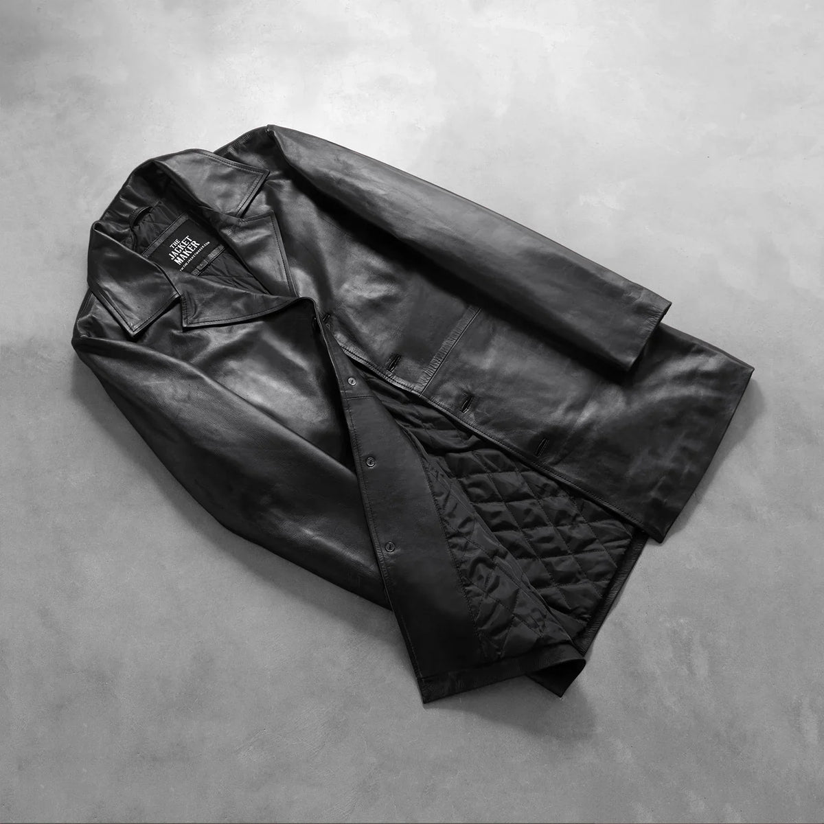 BRIAN™ | Classmith Black Leather Coat