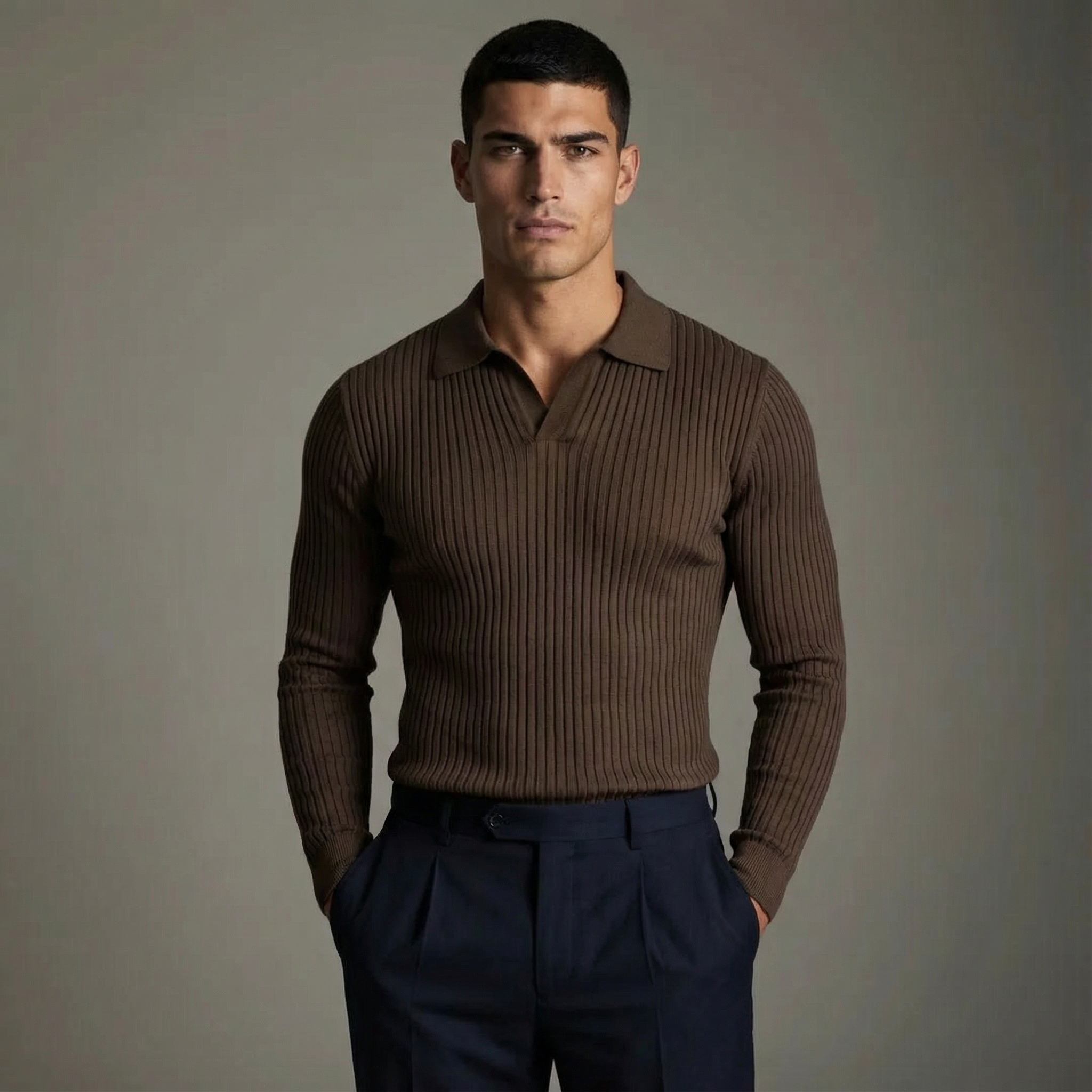 BRAIN™ | OPEN COLLAR SHIRT FOR MEN
