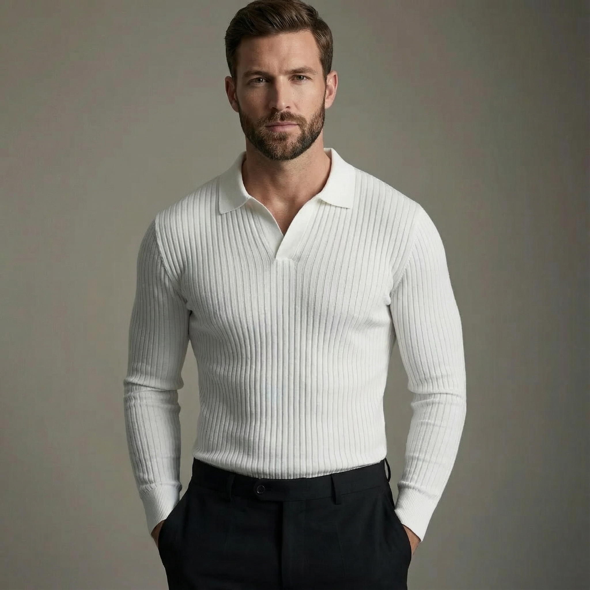 BRAIN™ | OPEN COLLAR SHIRT FOR MEN