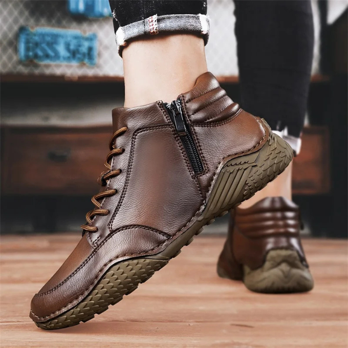 BRAIN™ | MENS LEATHER ANKLE BOOTS