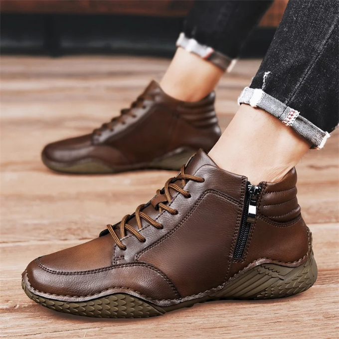 BRAIN™ | MENS LEATHER ANKLE BOOTS
