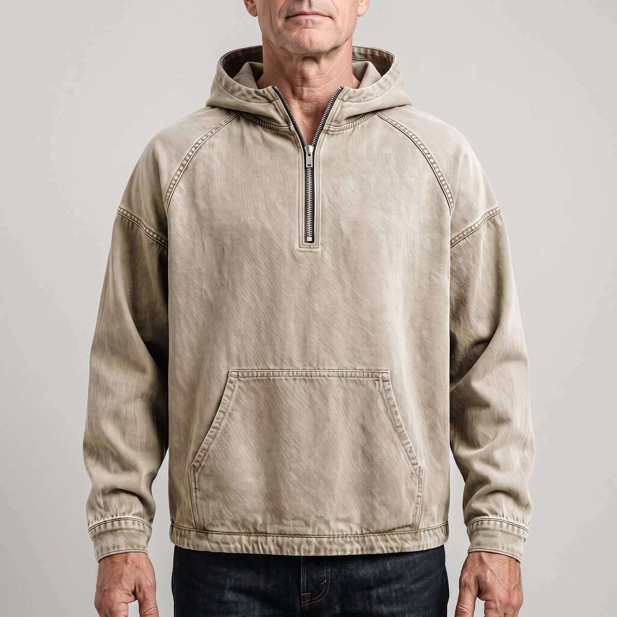 BRIAN™ | RIVINGTON HALF-ZIP DENIM JACKET