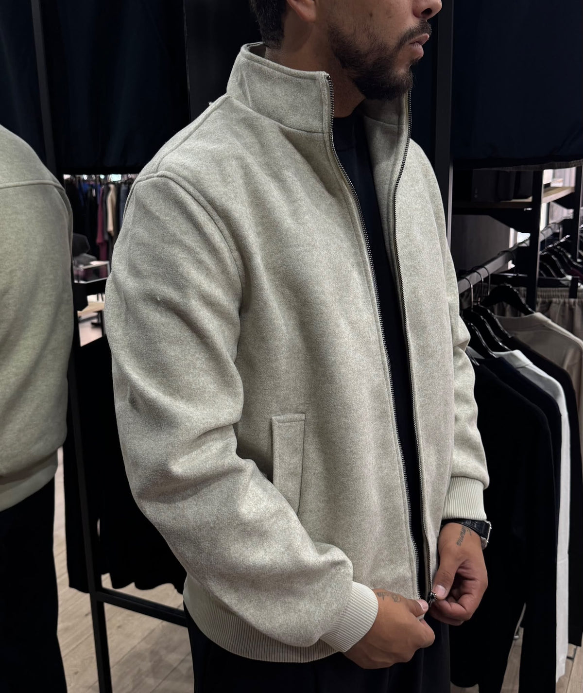 BRIAN™ | Manhattan Wool-Effect Bomber Jacket