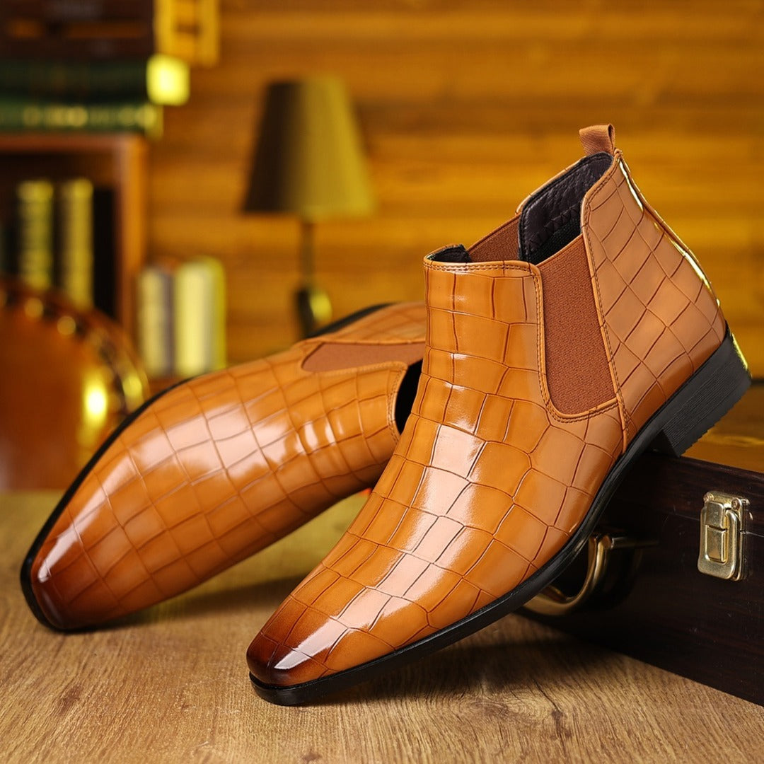 BRIAN™ | Luxury Croc Chelsea Boots