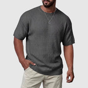 BRAIN™ | Men's Textured Knit Short Sleeve Sweater