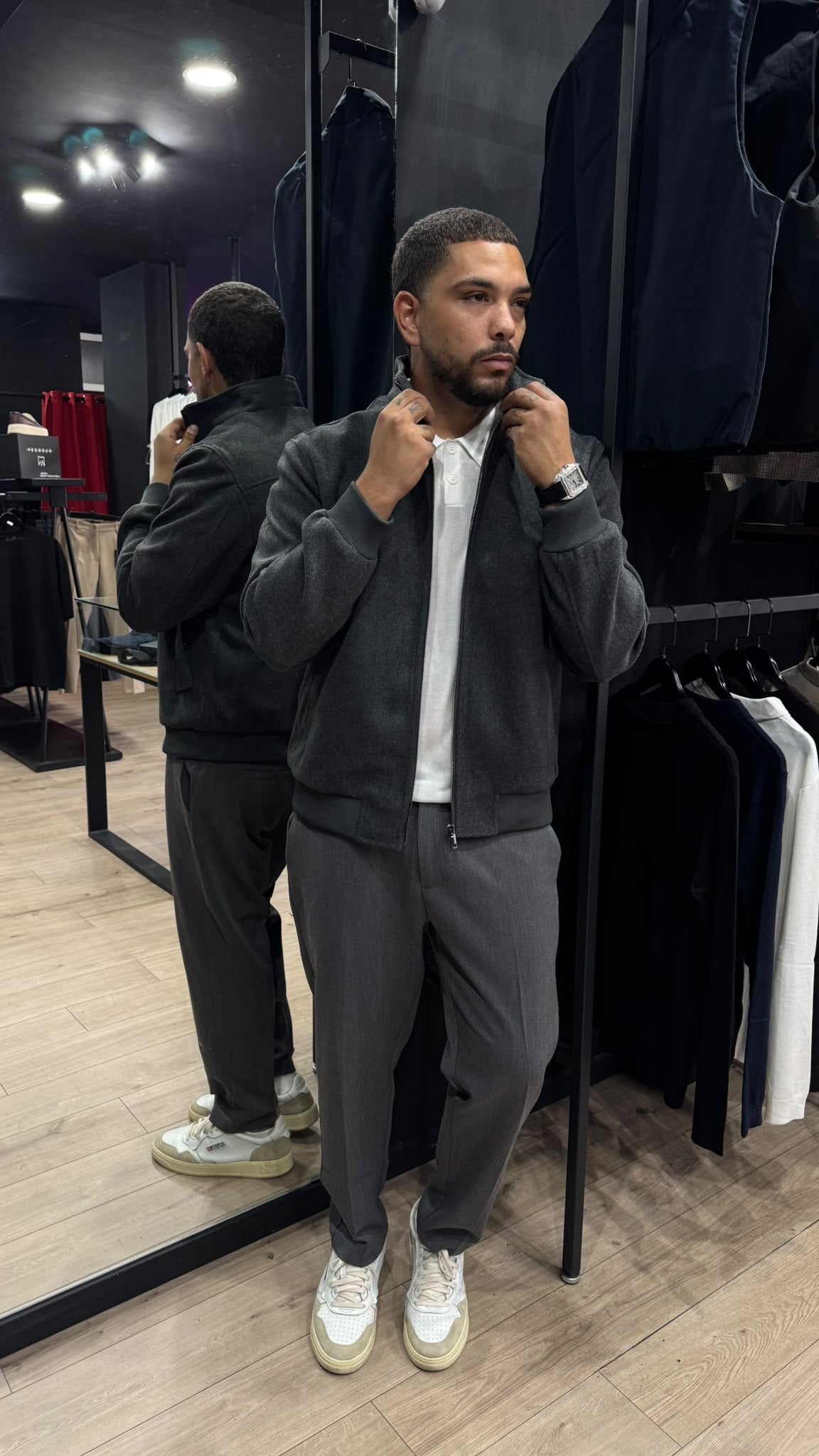 BRIAN™ | Manhattan Wool-Effect Bomber Jacket