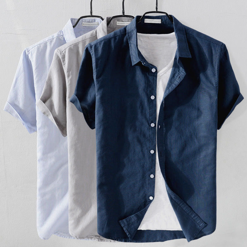 BRIAN™ | Men's Linen-Cotton Short-Sleeve Shirt