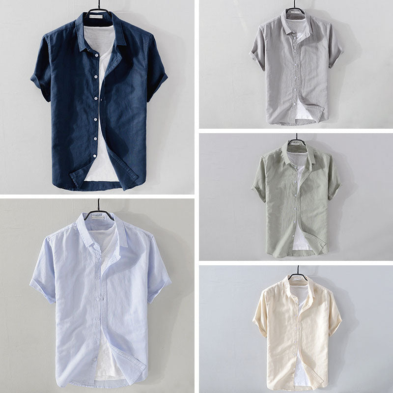 BRIAN™ | Men's Linen-Cotton Short-Sleeve Shirt