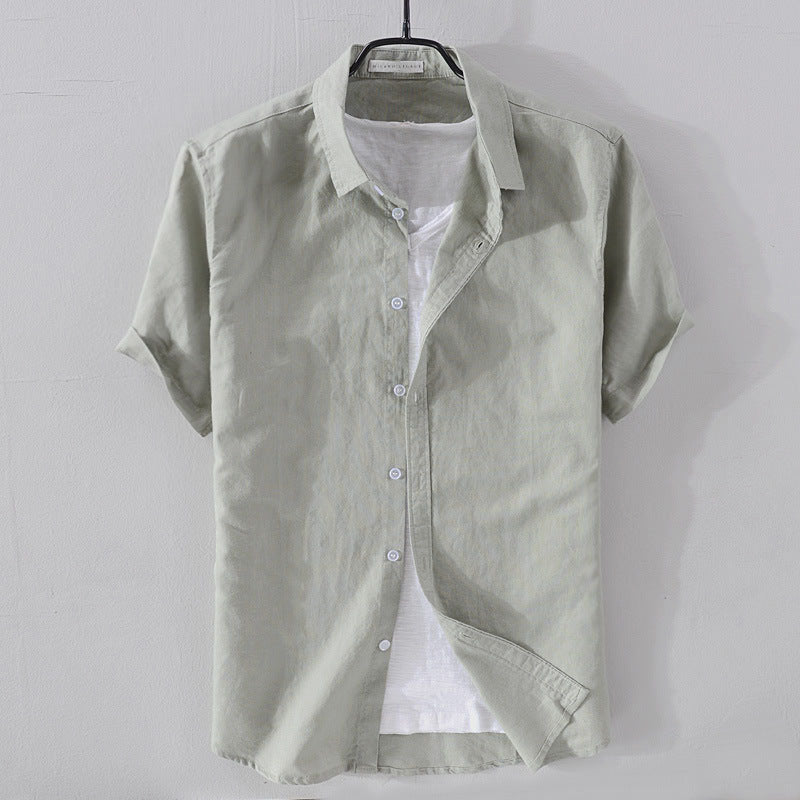 BRIAN™ | Men's Linen-Cotton Short-Sleeve Shirt