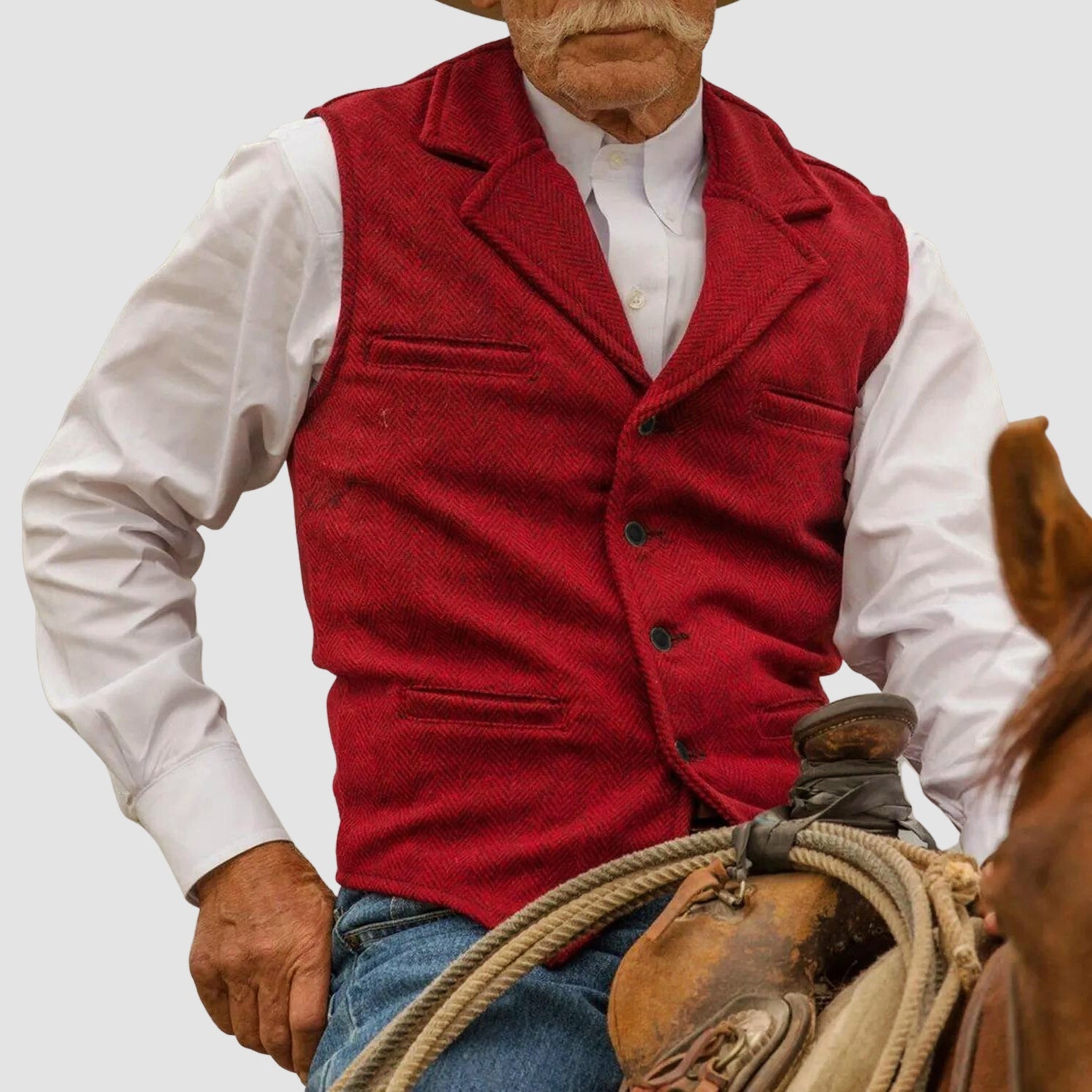 BRAIN™ | Men's Western-Inspired Cotton Vest