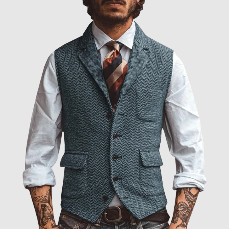BRIAN™ | Men's Herringbone Waistcoat