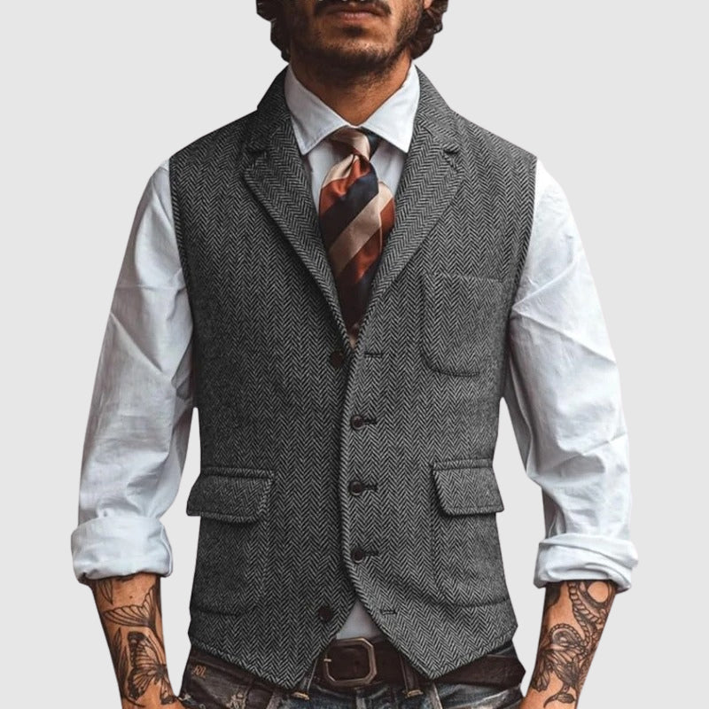BRIAN™ | Men's Herringbone Waistcoat