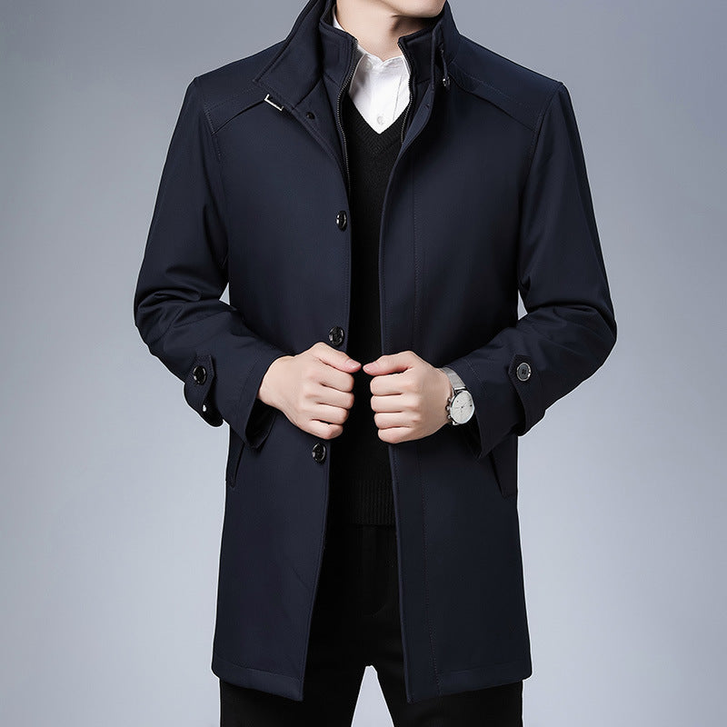 BRIAN™ | Men's Stand Collar Zip-Front Business Coat