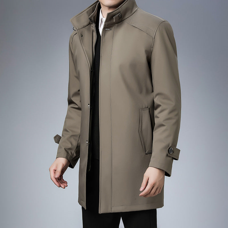 BRIAN™ | Men's Stand Collar Zip-Front Business Coat
