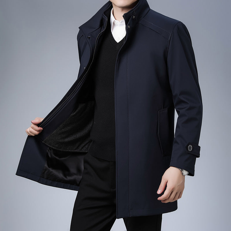 BRIAN™ | Men's Stand Collar Zip-Front Business Coat