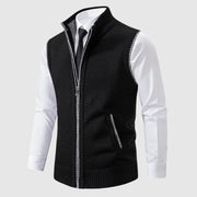 BRAIN™ | Men's Wool Blend Zip-Up Sweater Vest