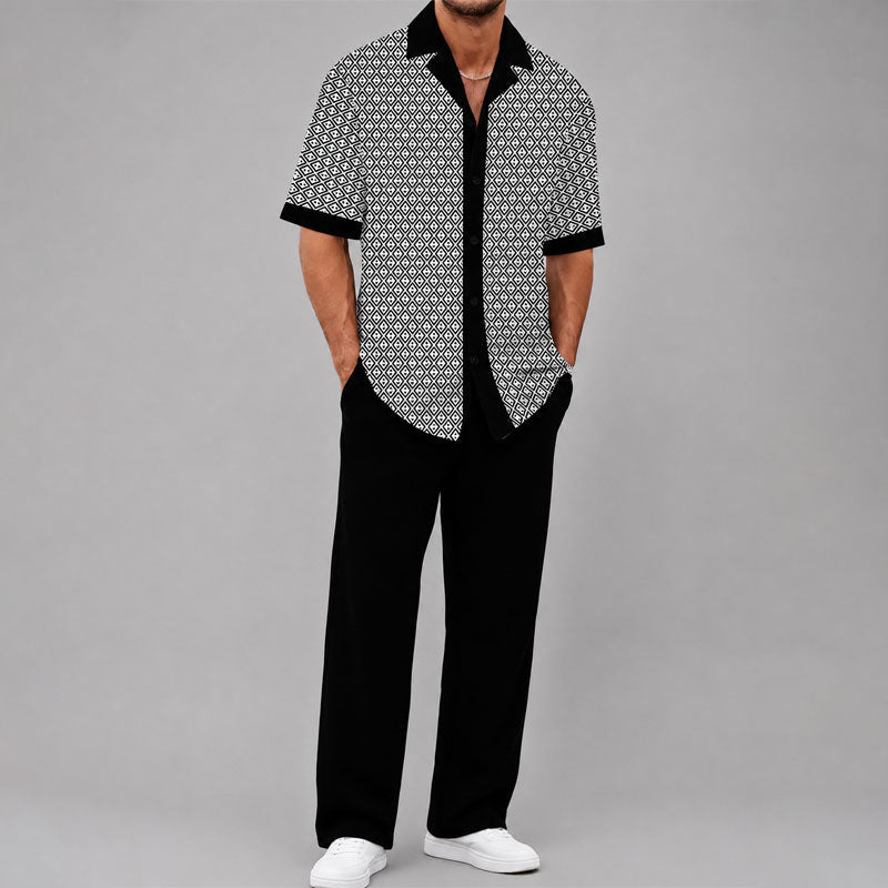BRAIN™ | Men's Geometric Two-Piece Set