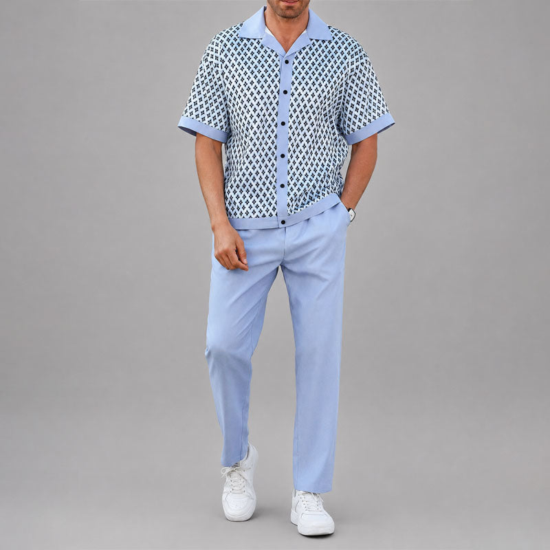 BRAIN™ | Men's Geometric Two-Piece Set