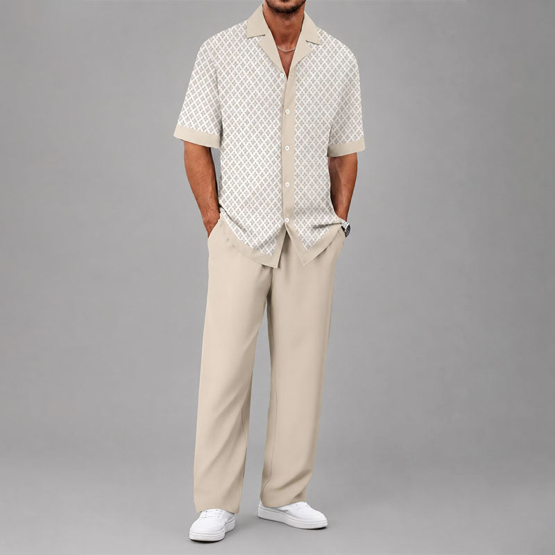 BRAIN™ | Men's Geometric Two-Piece Set