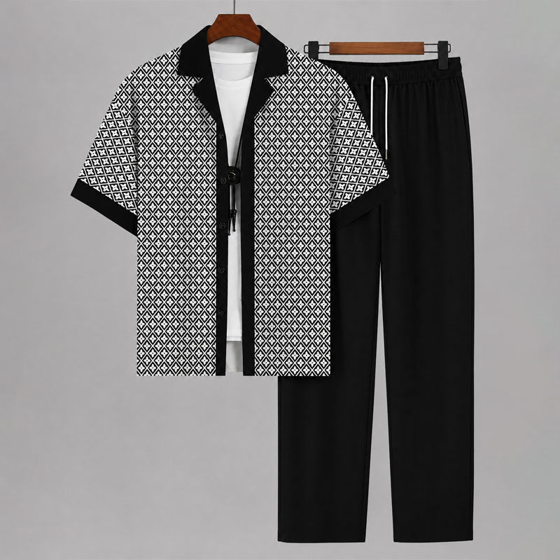 BRAIN™ | Men's Geometric Two-Piece Set