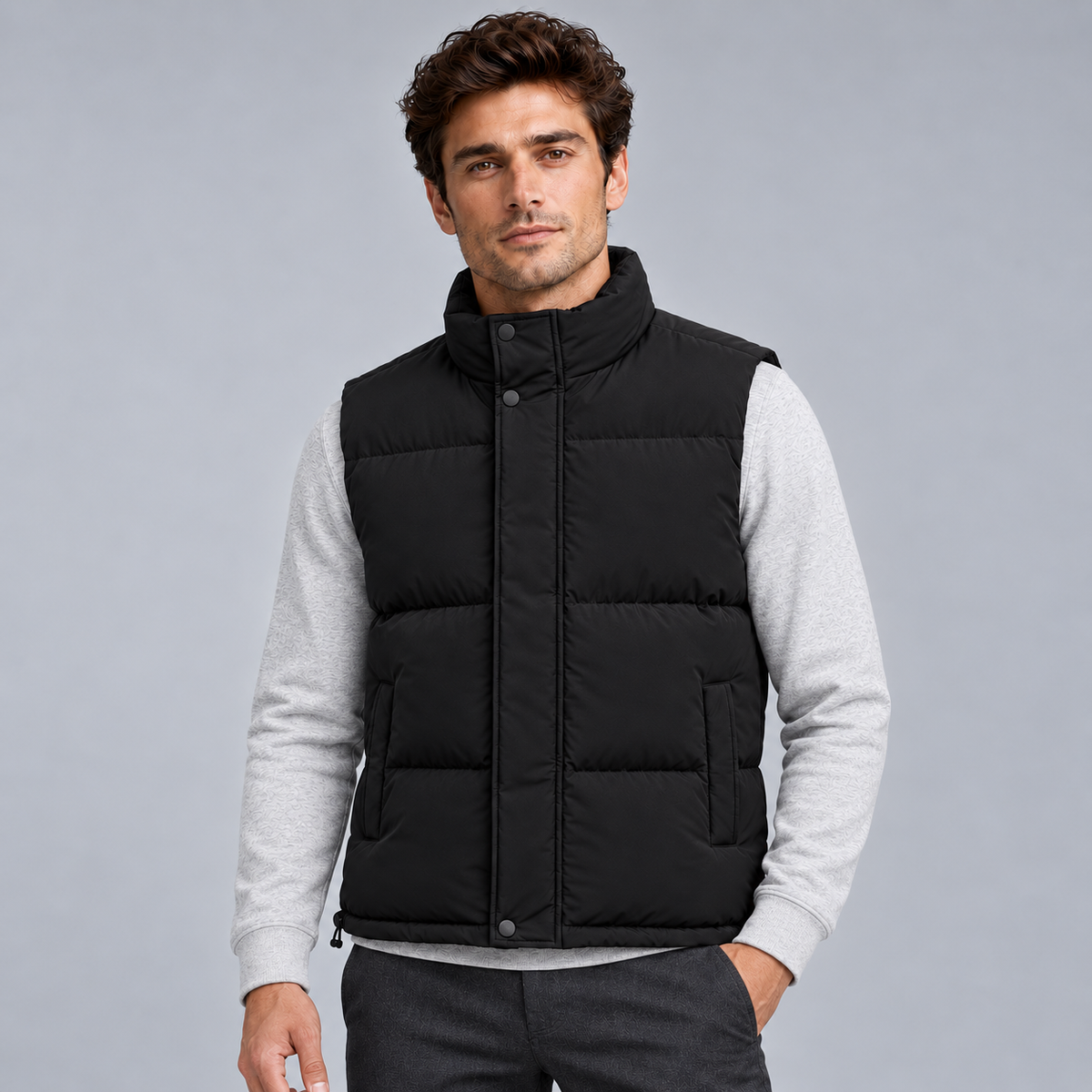 BRIAN™ | Montarello Men's Lightweight Quilted Zip-Front Vest