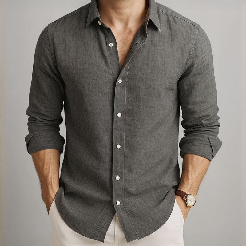 BRAIN™ | Men's Cotton-Linen Longsleeve