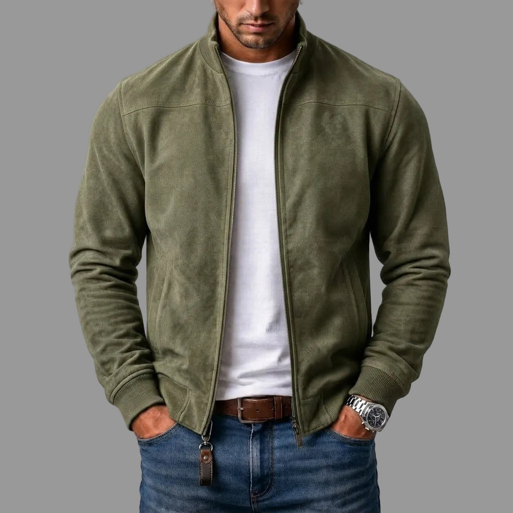 BRIAN™ | Mason Suede Bomber Jacket